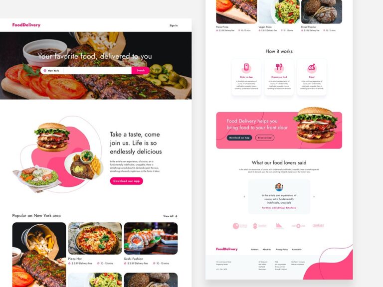 Food Delivery Website Template - Download Free Resource