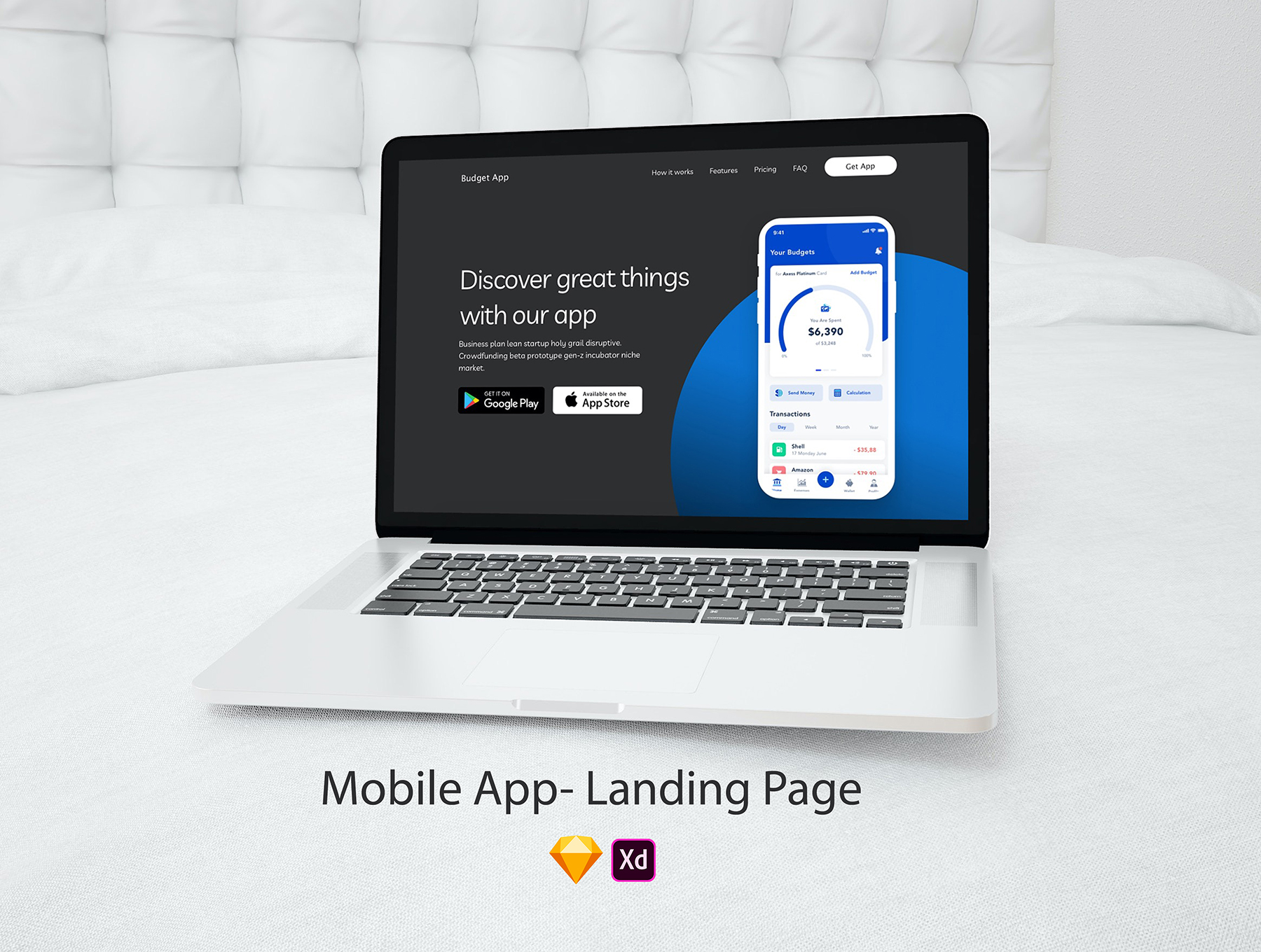 Mobile App - Landing Page - Download Fimga Resource