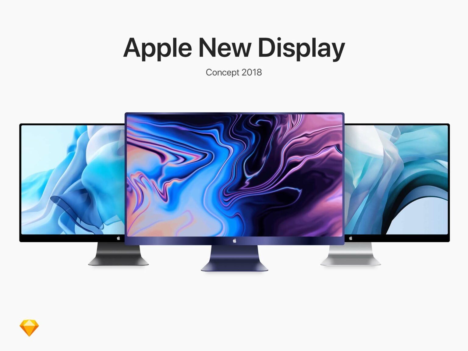 Apple New Display Concept Mockup (PSD) Download Fimga Resource