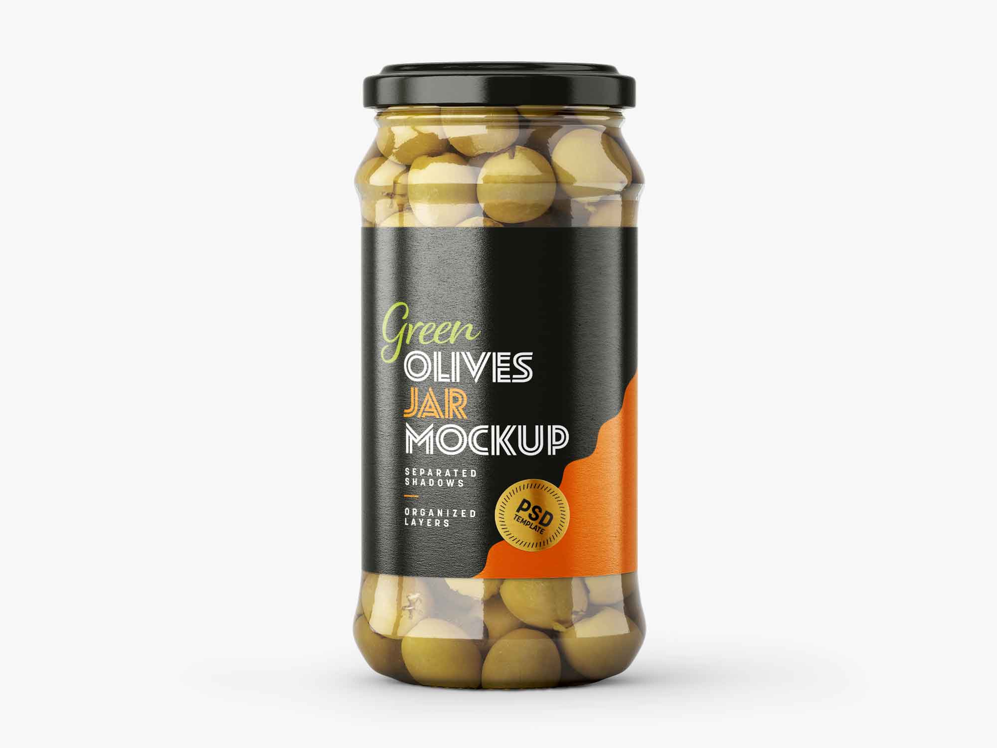 Free Olives Jar Mockup (PSD) - Download Fimga Resource