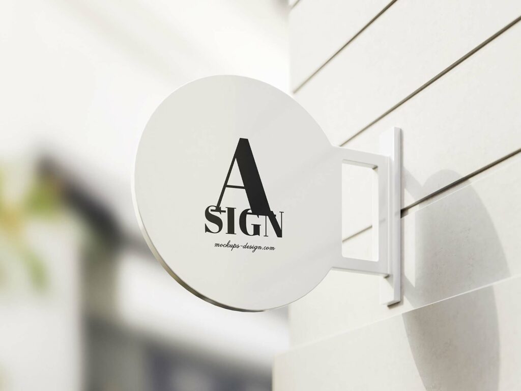 Free Rounded Sign Mockup (PSD) - Download Fimga Resource