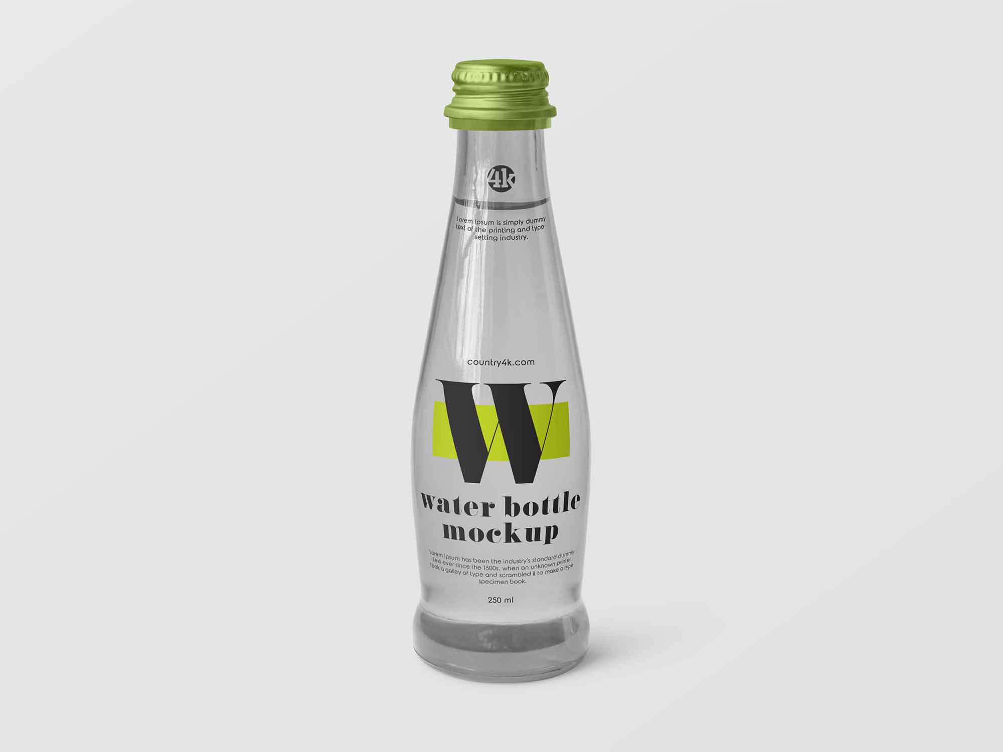 Free Small Glass Water Bottle Mockup Psd Download Fimga Resource 1200